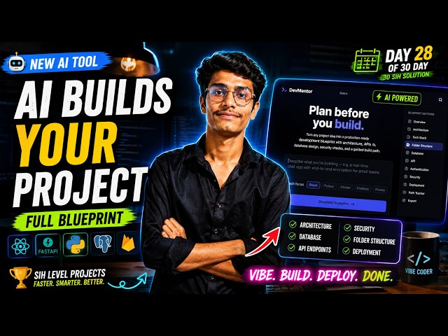 I Built an AI That Generates Complete Full-Stack Project Blueprint | Day 28 | 30 Day 30 SIH Solution