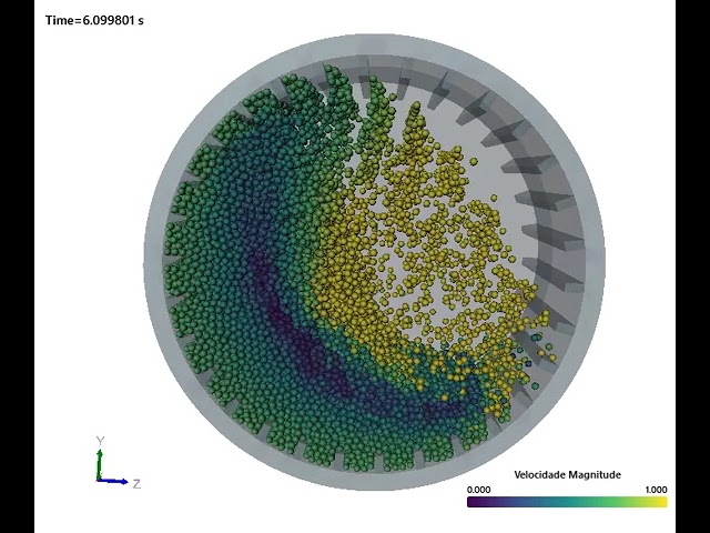 Ball Mill DEM Simulation with BrixDEM
