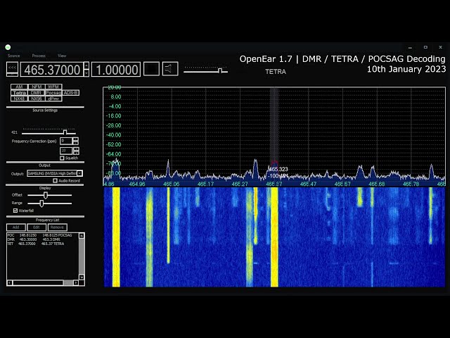 Open Ear 1.7 For RTL-SDR: Convenient All-In-One Decoding of TETRA, DMR And POCSAG!