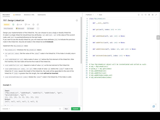 Tamil LeetCode 707. Design Linked List