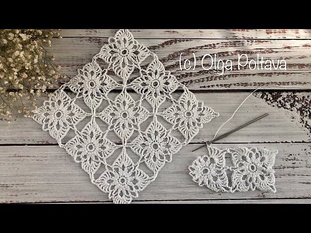 Crochet Stunning Lacy Motifs + Join As You Go! Easy crochet tutorial