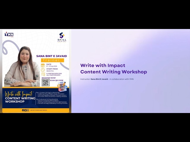 Content Writing Workshop Day: 02 | Skill Sprint Week