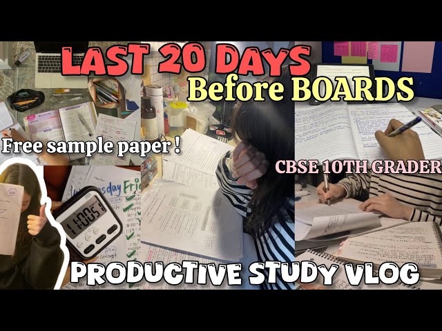 📚STUDY WITH ME FOR MY BOARDS🎀✨ | CBSE CLASS 10 | STUDY VLOG Class 10