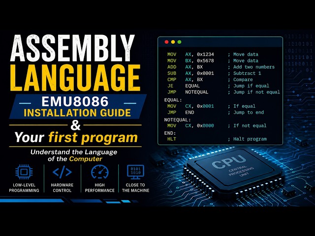 Assembly Language Full Course 2026 | Module 4 | EMU8086 Installation & Your First Program