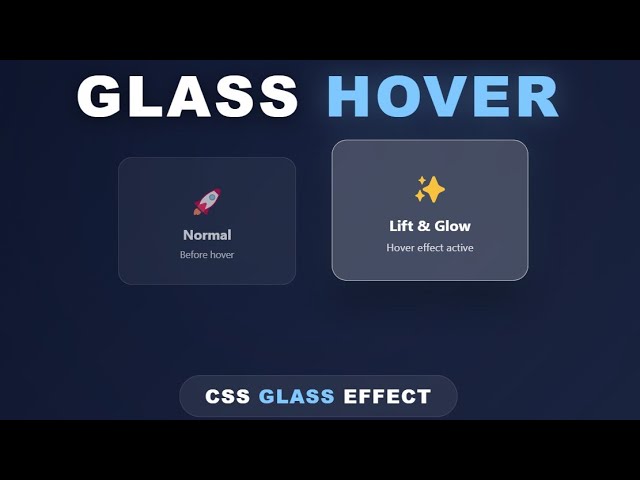 CSS Glassmorphism Card Hover Effects | HTML & CSS Tutorial