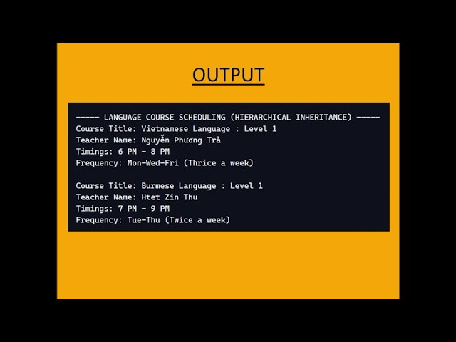 Java Programming : Hierarchical Inheritance