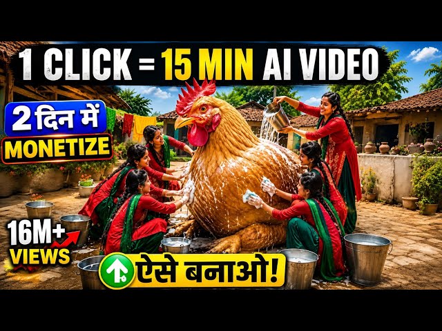 1 Click = 15 Min AI Video! 🤯 | 1 Minute Me Giant AI Video Kaise Banaye | Full Tutorial