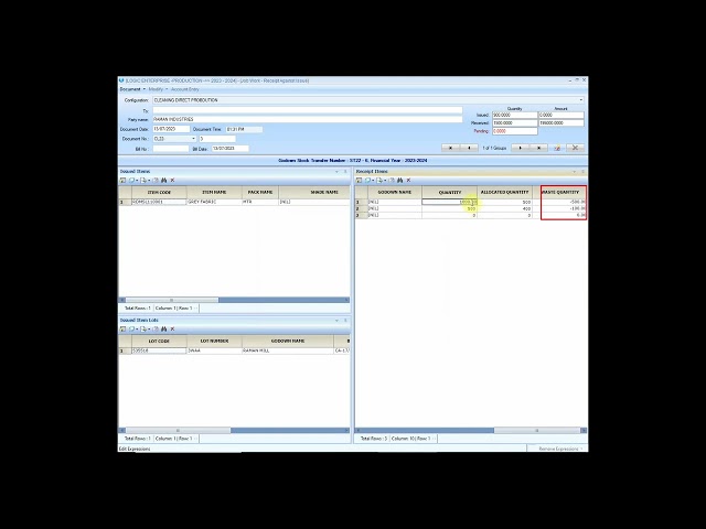 Mill Process Flow in Production