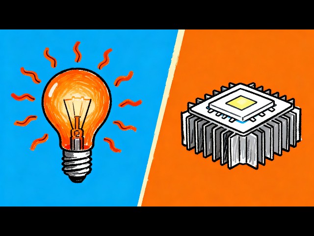 How LED vs Incandescent Bulbs Make Light (and Heat)