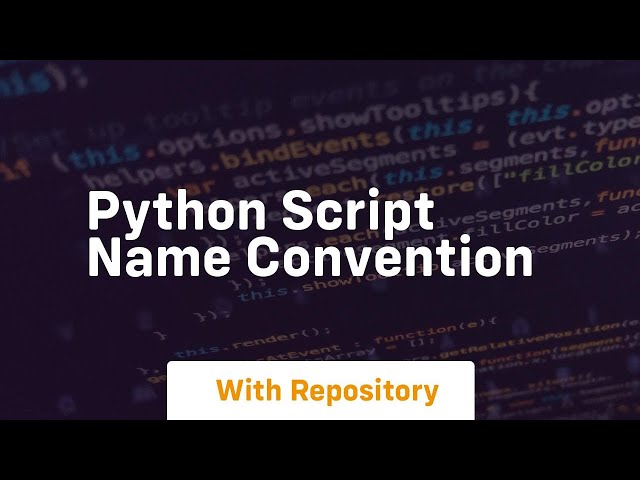 python script name convention