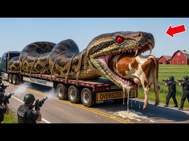 "Heroic Rescue Team Saves Cow from Deadly Giant Python Attack 🐍 | Emotional Animal Rescue"