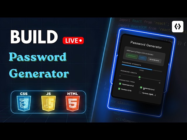 Build Password Generator JavaScript Project | HTML CSS JS project Random Password Generator