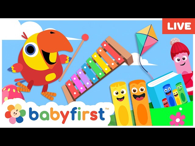 Baby First TV 24/7 | Larry Surprise Eggs & Color Crew | Toddler's Video | Learn Colors & First Words