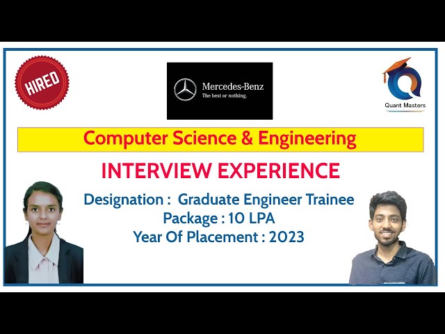 Mercedes Benz Graduate Engineer Trainee Position Interview Experience