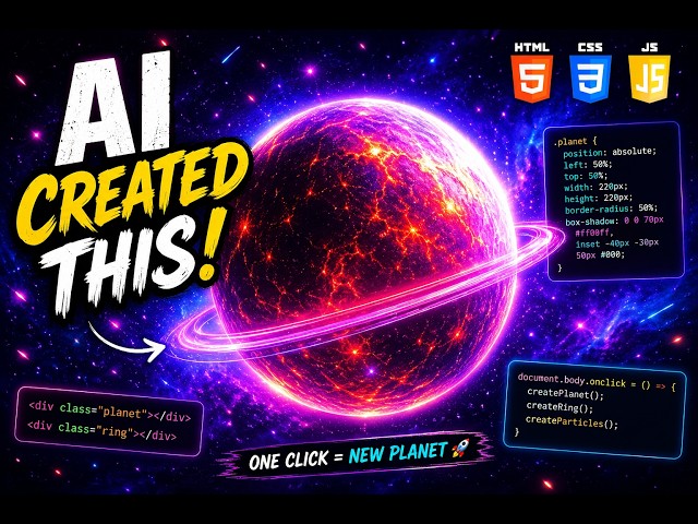 I Built an AI Planet Creator Using Pure JavaScript 🚀