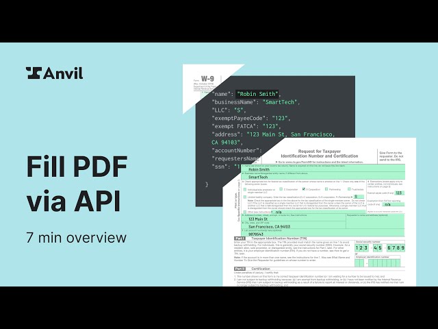 Fill PDFs using Anvil's API (detailed demo)