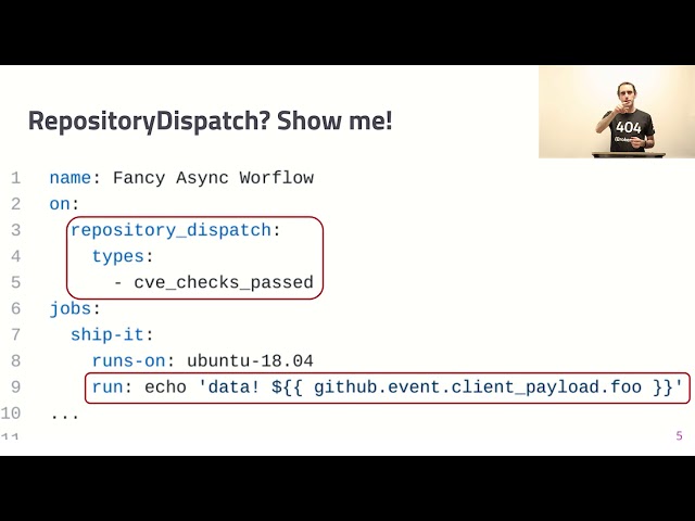 Async workflows with repository dispatch presentation by Joe Lust for GitHub Satellite 2020
