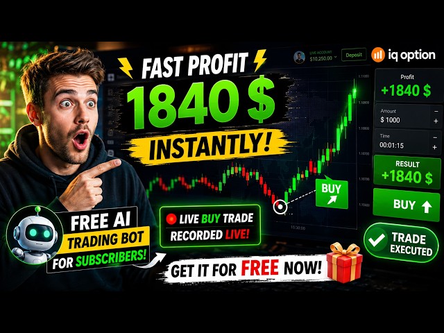 🔥 $1,840 Profit in Minutes on IQ Option! 🤯 | FREE AI Trading Bot
