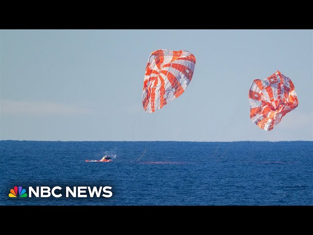 Watch highlights of Artemis II’s return to Earth