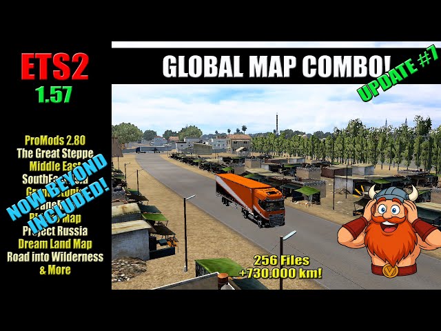 ETS2 🗺️​ GLOBAL MAP COMBO (INCLUYE BEYOND!) 🔥 El combo MAS GRANDE 😱 161 Países y 3349 Ciudades 🌏 🚛