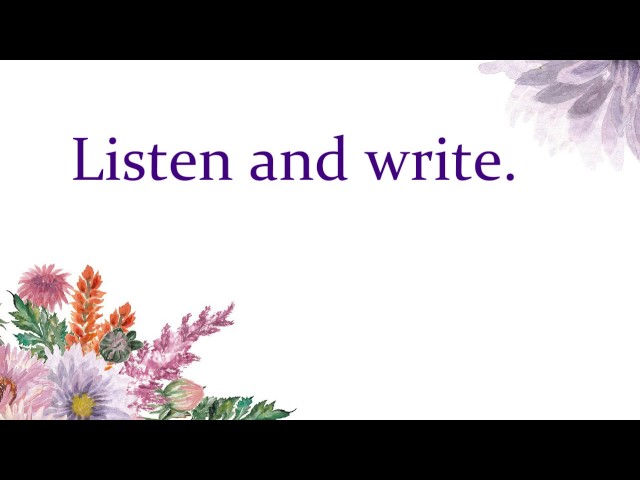Dictation Past simple tense