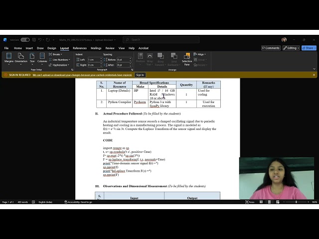 Laplace Transform of Damped Oscillating Signal using Python