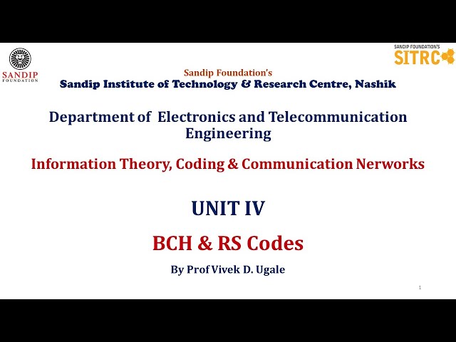 BCH & RS Code Part 5 Decoding of BCH Code