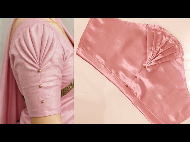 Simple Aur Stylish Pleated Sleeve Design | Blouse Sleeve Cutting & Stitching Tutorial