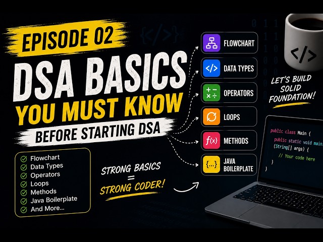 Episode 02: DSA Basics You Must Know Before Starting DSA | Java
