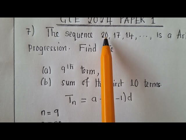 2024 GCE Paper 1 || Part 3 || Arithmetic Progression, Probability of a die || Trigonometry