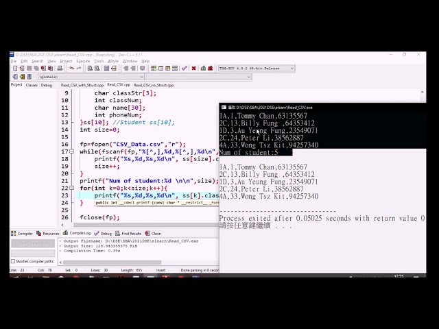 C語言 - 使用結構陣列(Structure Array) (有字幕)