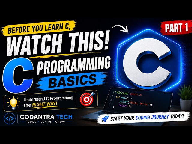 🚀 Before You Learn C, Watch This! | C Programming Basics 💻.