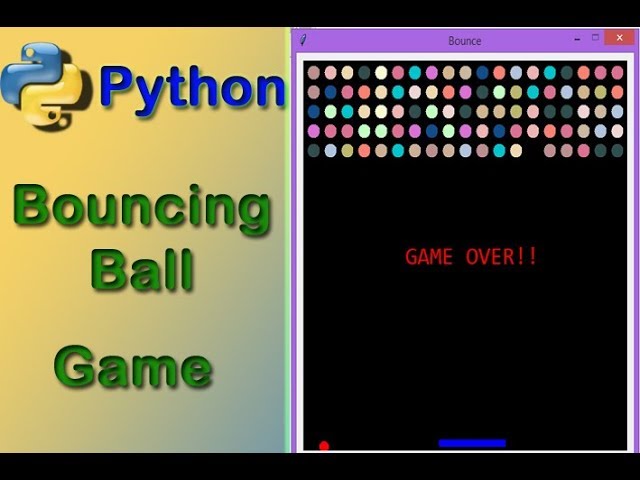 Bouncing Ball Game using python | python game | source code | iTechSoftwareAcademy