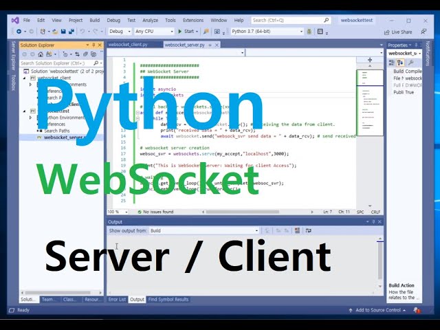 Python WebSocket Server Client Example