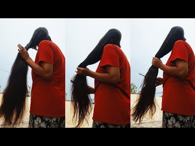 Silky shiny dry long Hair Combing # Hair play # long Hair# hairstyle tutorials 