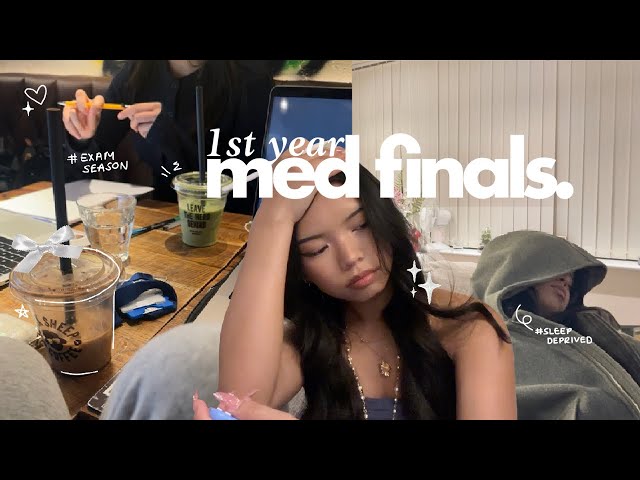 (barely) surviving my first year med school finals 🩺 | realistic study vlog ! P1