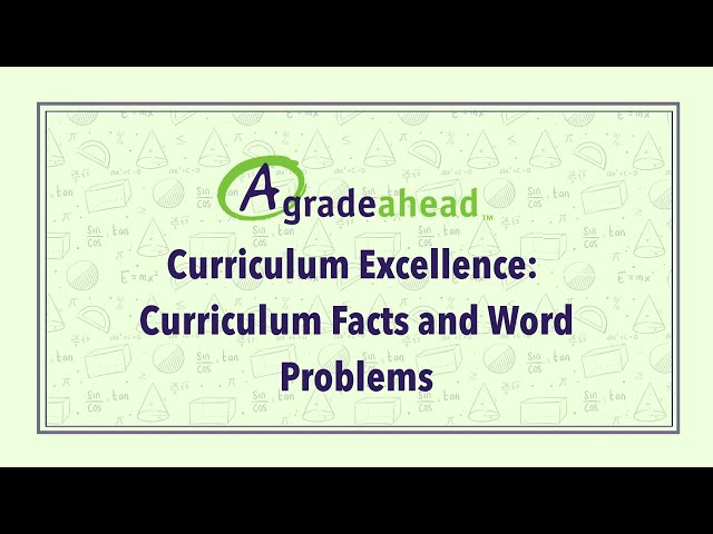 A Grade Ahead Math Curriculum Excellent Part I: Curriculum Facts and Word Problems
