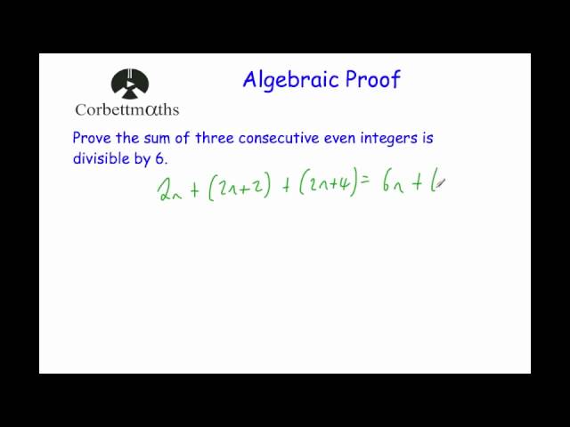 Algebraic Proof - Corbettmaths
