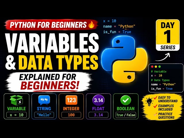 Master Python Step by Step | Day 1 Variables & Data Types & Mini Project & NexForgeAI