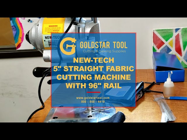Product Showcase - New-Tech 5" Straight Fabric Cutting Machine -Goldstartool.com - 800-868-4419