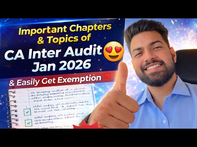 Important Audit Topic’s CA Inter Jan 2026 | #cainter #cainteraudit #icaiexams 