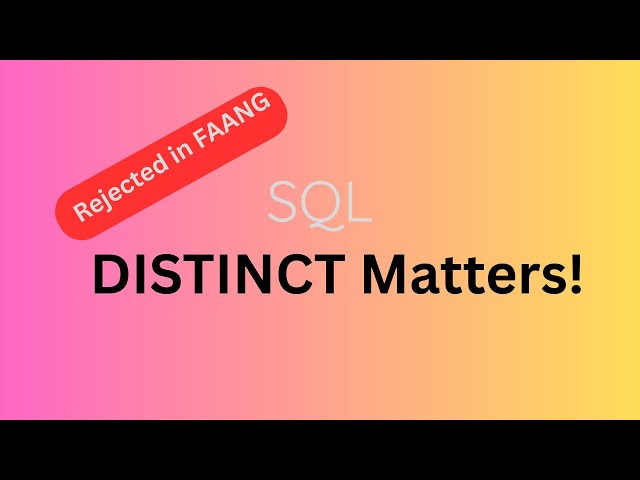 This SQL Query Looks Right… But FAILS FAANG Interviews