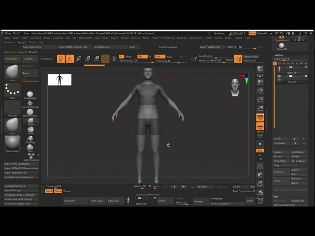 Testing the new ZBrush 2026 Python API with UE5.8