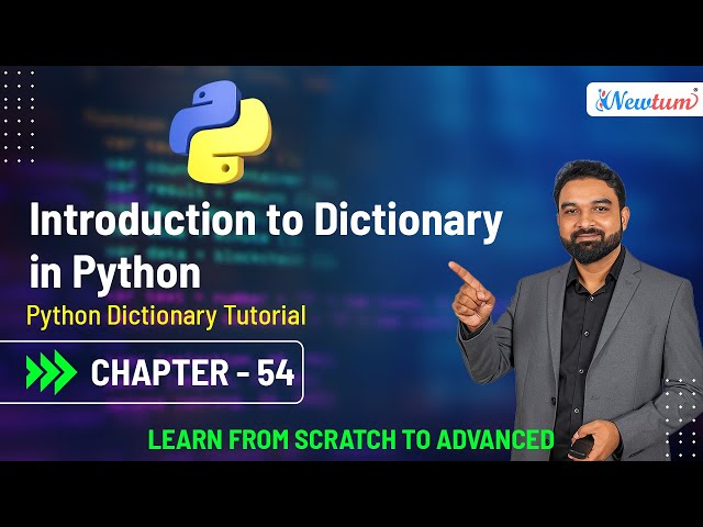 Introduction to Dictionary in Python | Python Dictionary Tutorial | Chapter 54