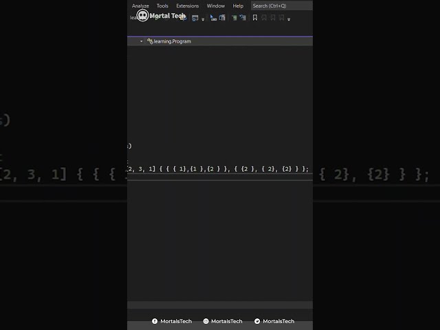 3d array in c#|  #Mortaltech | #35