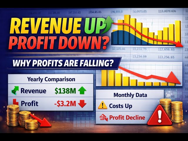 🔥Revenue Up, Profit Down? How Data Analysts Explain This to Leadership. #Excel #VBA and #SQL