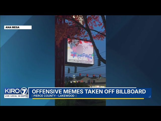 LED billboard in Lakewood displays bizarre political memes, police blame hack
