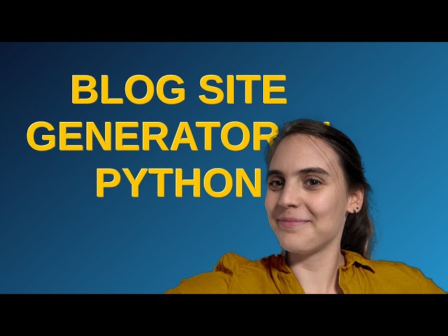 Codereview: Blog site generator in python