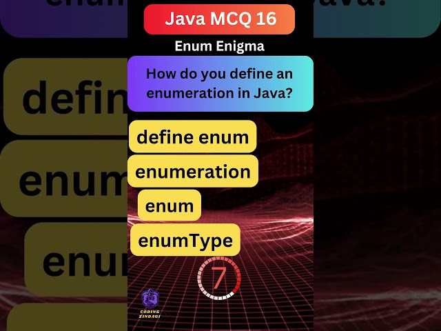 #16 #java #mcq #enumeration