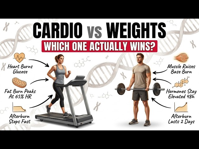Cardio vs Weights — Which One Actually Burns More Fat (Science Explained)
